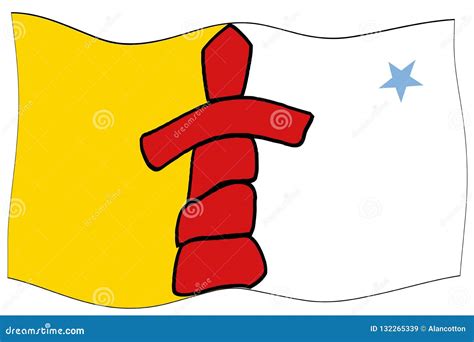 Canadian Inuit Flag stock illustration. Illustration of breeze - 132265339