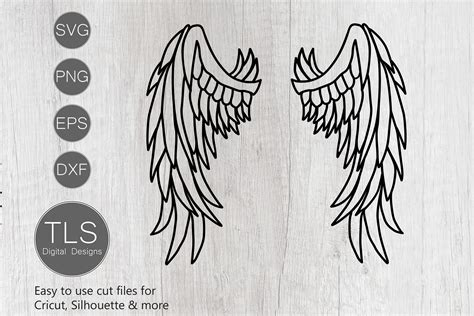 Silhouette Angel Wings Svg - 366+ DXF Include - 3D SVG Files for Cricut ...