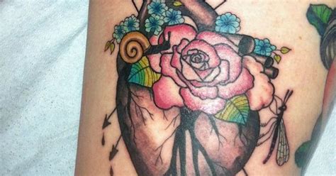 anatomical heart wounded heart bleeding hearts tattoo | Tattoo ...