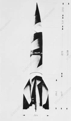 V-2 rocket diagram - Stock Image - S200/0182 - Science Photo Library