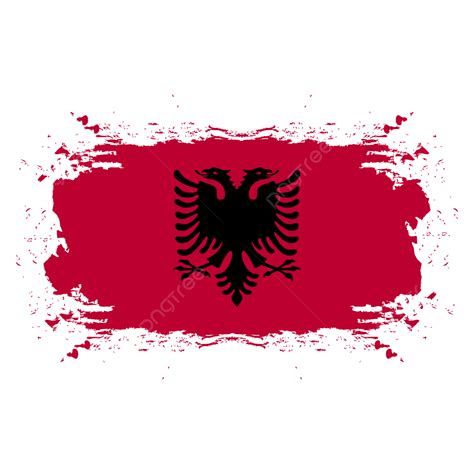 Albania Flag Vector Art PNG, Albania Flag In Brush Stroke Free Vector ...