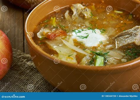 Russian Shchi stock photo. Image of food, dinner, meat - 138344728