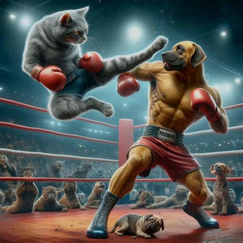 Catman vs Dogman boxing match ⚡💯🥇🥈#fighting #boxing #youtubeshorts # ...