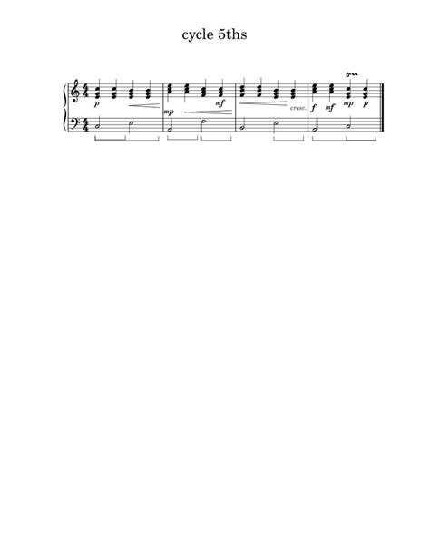 cycle 5ths Sheet music for Piano (Solo) Easy | Musescore.com