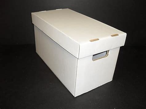 Amazon.com: 10 White Corrugated Cardboard Storage Boxes With Lids For ...