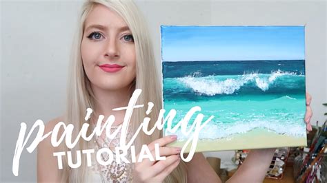 DIY Beach Canvas Painting: Create Your Own Stunning Ocean Art with Easy ...