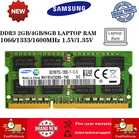 Samsung DDR3 RAM 4GB/8GB 1066/1333/1600MHZ 2GB DDR2 667/800MHZ Laptop ...