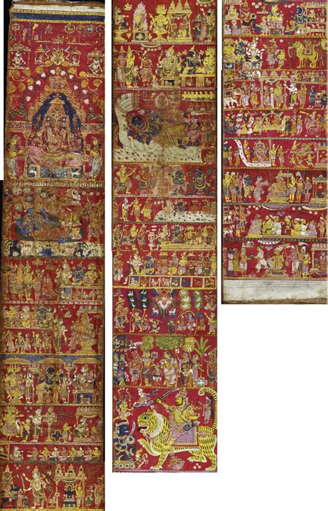 Scroll C: Markandeya Purana, ca. 1770-1800, 930 × 85.5 cm, natural ...