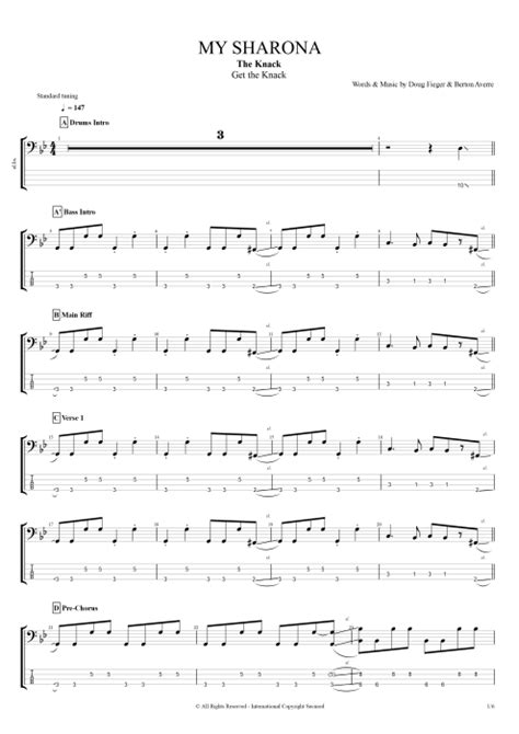 My Sharona Tab by The Knack (Guitar Pro) - Full Score | mySongBook