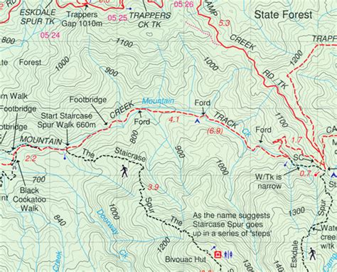 Mt Bogong Forest Activities Map Rooftop - Maps, Books & Travel Guides