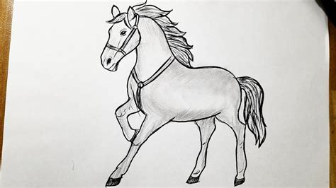 How to draw a horse easy step by step || Easy horse drawing - YouTube