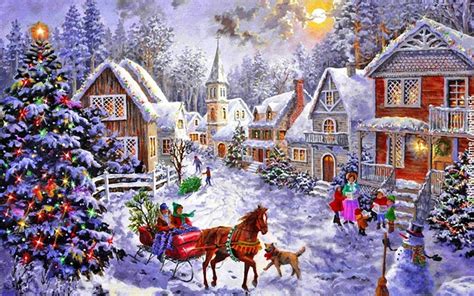 🔥 [68+] Christmas Village Backgrounds | WallpaperSafari