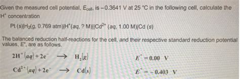 😍 Cell potential and concentration. How do you calculate ...