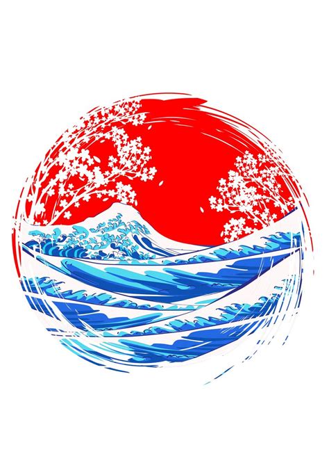 'great wave kanagawa Japan' Poster, picture, metal print, paint by ...