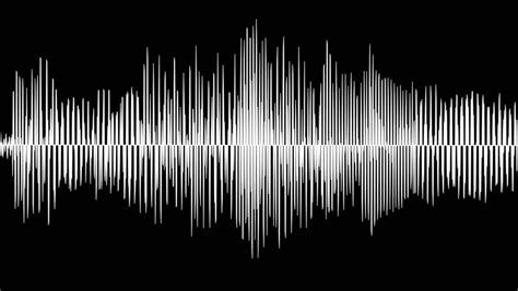 Audio Waveform Animation, Simple Black And White Sound Wave As Motion ...