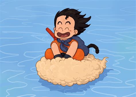 Kid Goku on Flying Nimbus : r/dbz