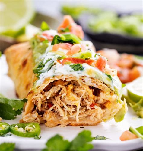 Baked Chicken Chimichangas (great leftover recipe!) - The Chunky Chef