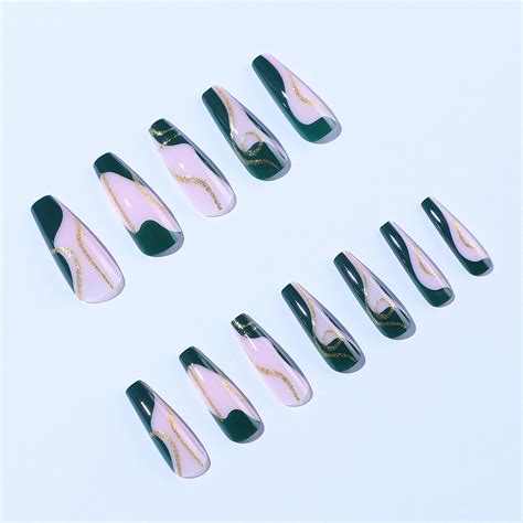 Luxury Extra Long Coffin Strongest Nails Glue Pre Design Press On Nails ...