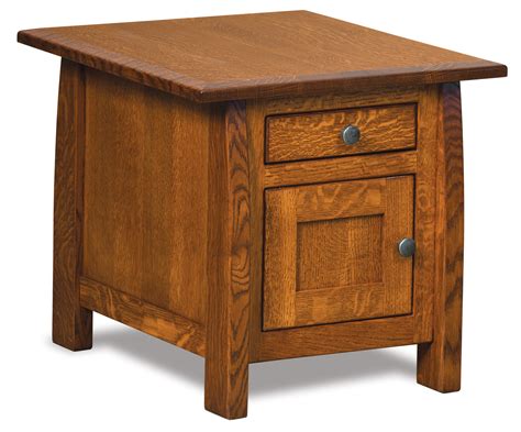 Henderson Cabinet End Table | Amish Solid Wood End Tables | Kvadro ...