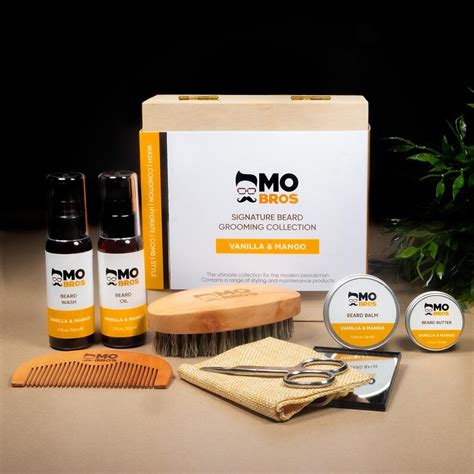 Mo Bro's Wooden Signature Beard Grooming & Care Gift Kit - Etsy