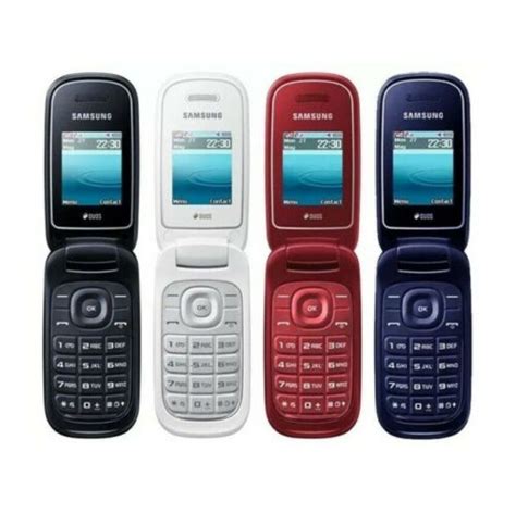 Samsung Flip Phone E1272 Dual Sim Big Button Basic Folding Phone Black ...