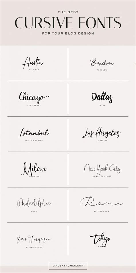 The Best Cursive Fonts for Your Blog Design | Best cursive fonts ...