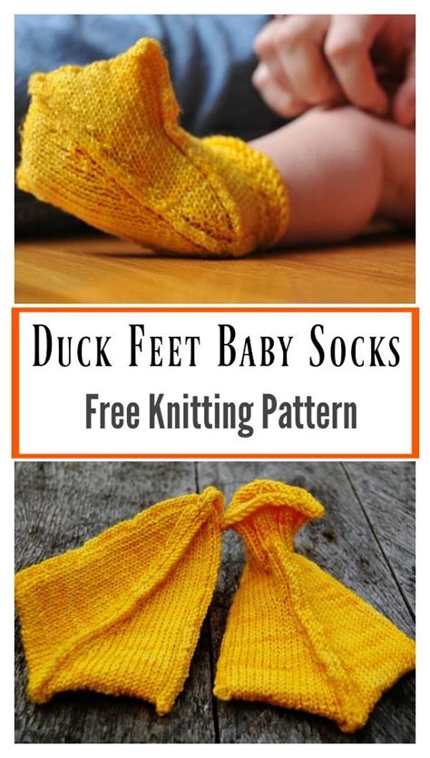 Duck Feet Baby Socks Free Knitting Pattern #knittingpatternsbaby | Baby ...