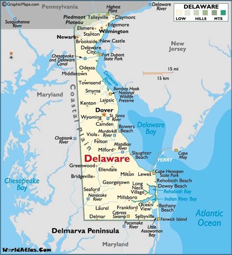 Delaware - 'The First State': Capital city - Dover. Admission to Union ...