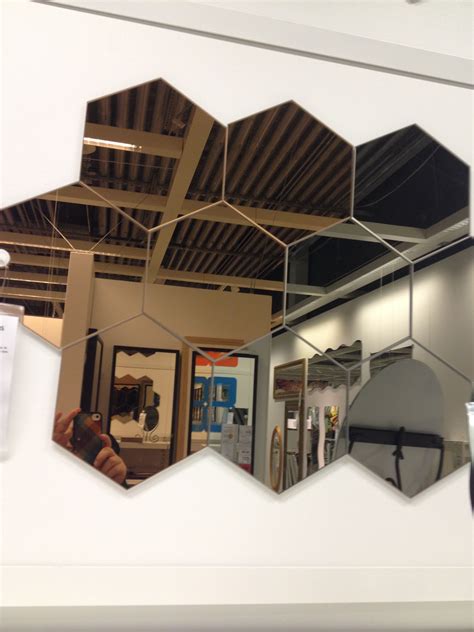 Ikea hexagonal mirrored tiles for you or your "honey". | Chandelier in ...