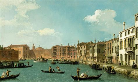 View of the Canal of Santa Chiara, Venice Painting by Canaletto - Pixels