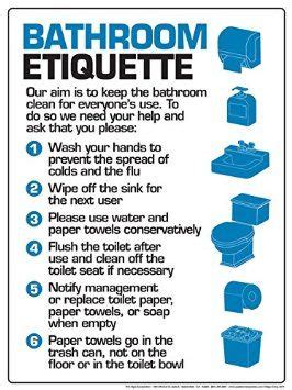 Pin by らいり on posters for office | Bathroom etiquette, Bathroom ...