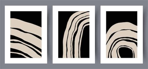 Premium Vector | Abstract lines fantastic contour wall art print