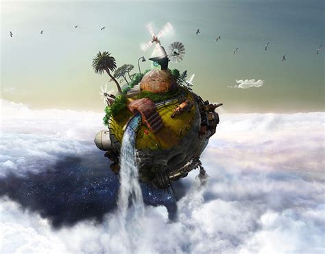 Floating island concept art animation :: Behance