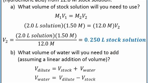 CHEMISTRY 101 - Solution Dilutions - YouTube