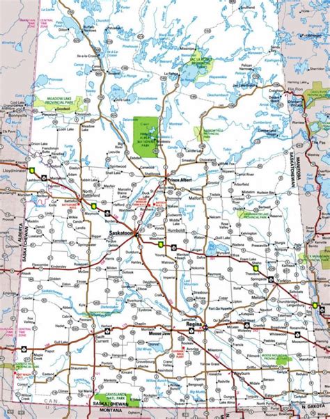 Saskatchewan Highway Map - Printable Map Of Saskatchewan - Free ...