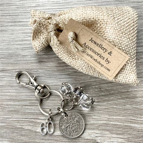 Diamond wedding anniversary gift, 60th Anniversary, Lucky 1960 sixpence ...