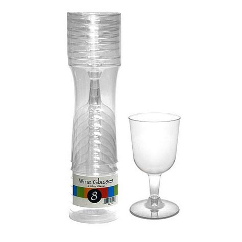 Premier Stylz Disposable Plastic Wine Glasses 5.5oz Clear 8CT | Garden ...