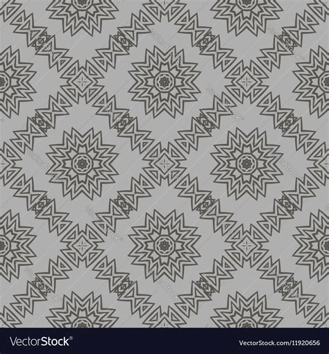 Grey ornamental seamless line pattern Royalty Free Vector