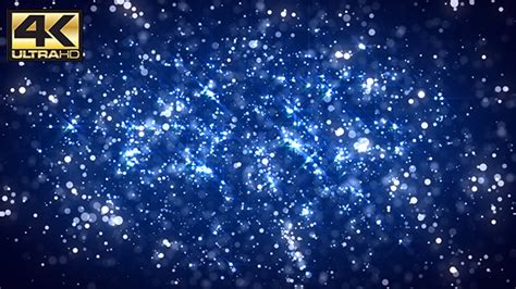 Abstract Royal Blue Particles Glitter Background 4K, Motion Graphics