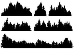 Pine Trees Forest Silhouette