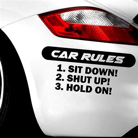 CARPRIE Car Sticker Car Rules Decal Slammed Car Truck Vinyl Sticker JDM ...