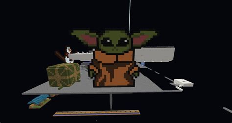 Baby Yoda Pixel Art : r/Minecraft