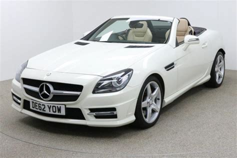 Used 2012 WHITE MERCEDES-BENZ SLK Convertible 2.1 SLK250 CDI ...