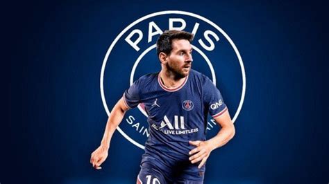 Lionel Messi In Blue PSG Logo Background Wearing Blue Sports Dress HD ...