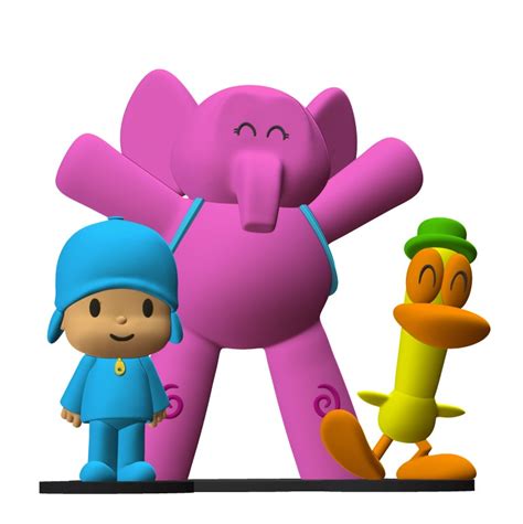 Archivo STL Pocoyo, Elly and Pato Pack・Objeto para impresora 3D para ...