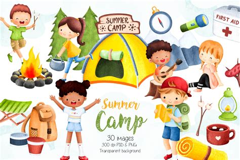 Kids and Summer Camp Clipart Graphic by Stellaart · Creative Fabrica