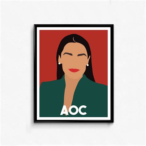 AOC Alexandria Ocasio-cortez Feminist Icon Print Wall Art - Etsy