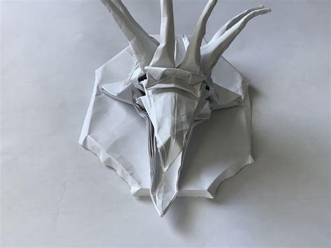 Origami Ancient Dragon Head, Designed by Satoshi Kamiya, Folded by me ...