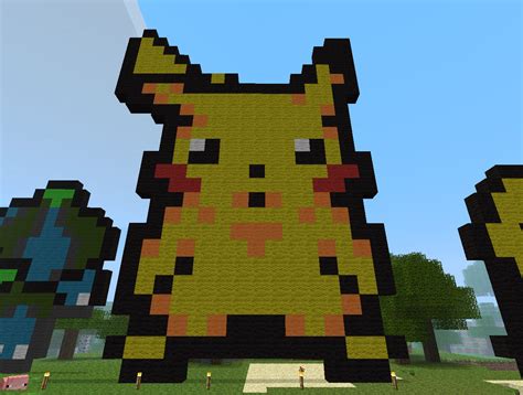 Minecraft Art: Pikachu by 04porteb on DeviantArt