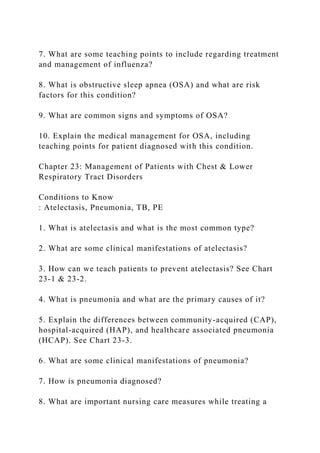 Adult Health 1 Study GuideRespiratory Unit Chapters 20-2.docx | Free ...